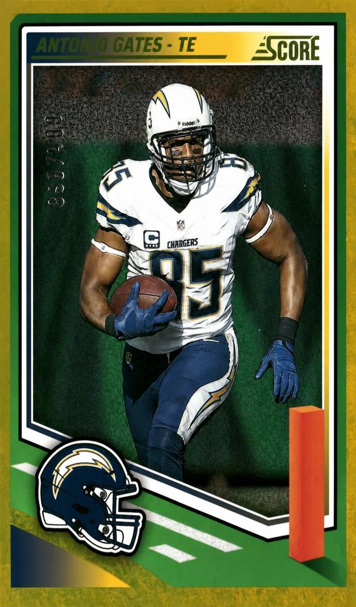 2025 Panini Score Football Dots Gold Antonio Gates #193