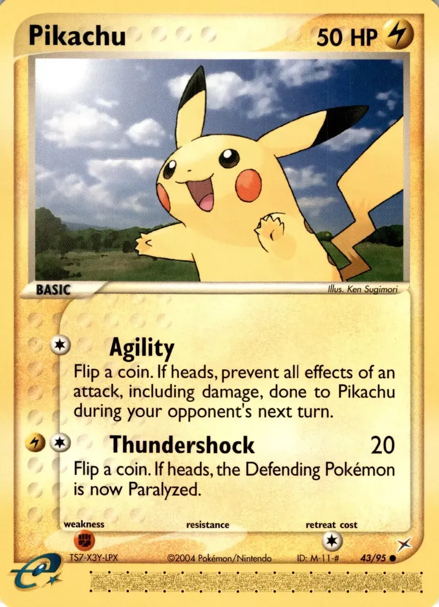 2004 Pokemon EX Team Magma Vs. Team Aqua Pikachu #43 PSA 9
