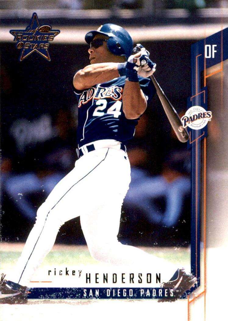 2001 Leaf Rookies and Stars Baseball Rickey Henderson #100 PSA 9