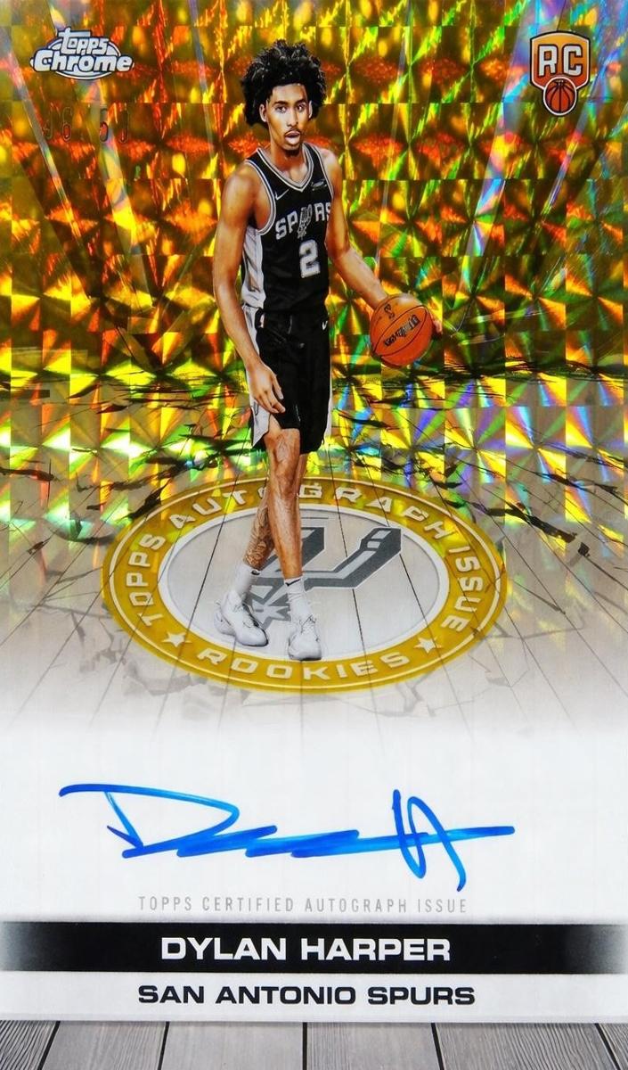 2025 Topps Chrome Basketball Geometric Gold Refractor Dylan Harper #TAIR-DH