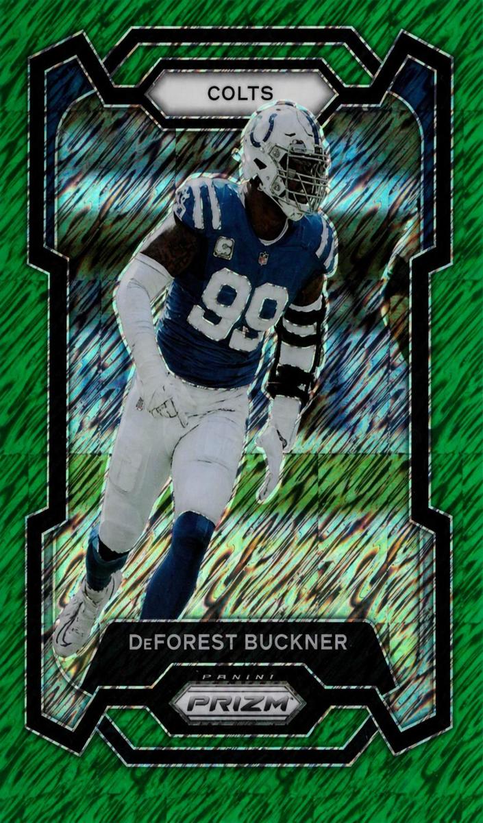 2023 Panini Prizm Football Green Shimmer DeForest Buckner #125 PSA 10