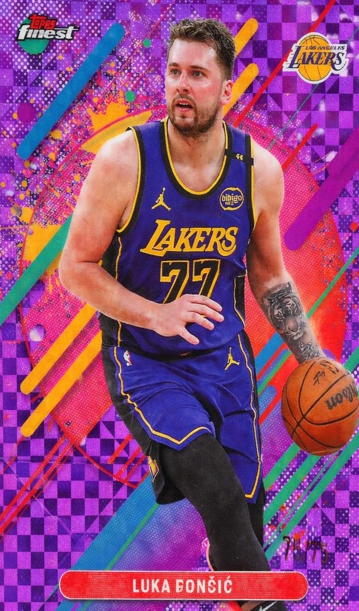 2025 Topps Finest Basketball Purple X-Fractor Luka Doncic #281