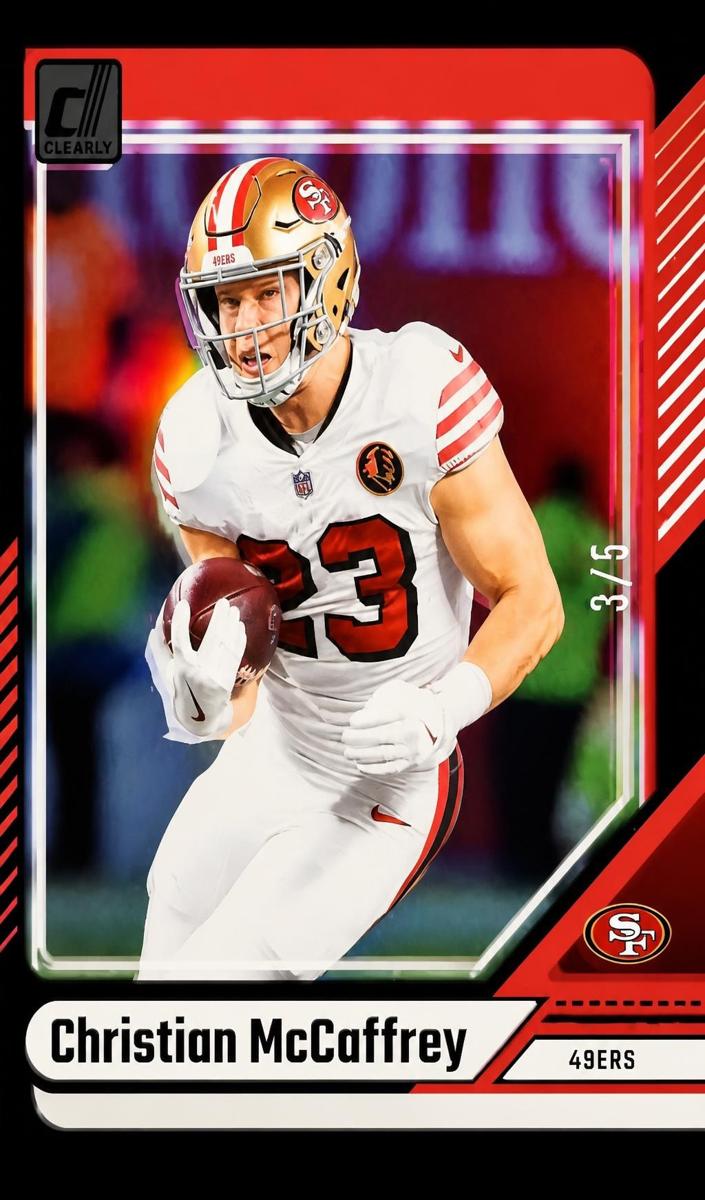 2024 Panini Clearly Donruss Football Black Christian McCaffrey #46