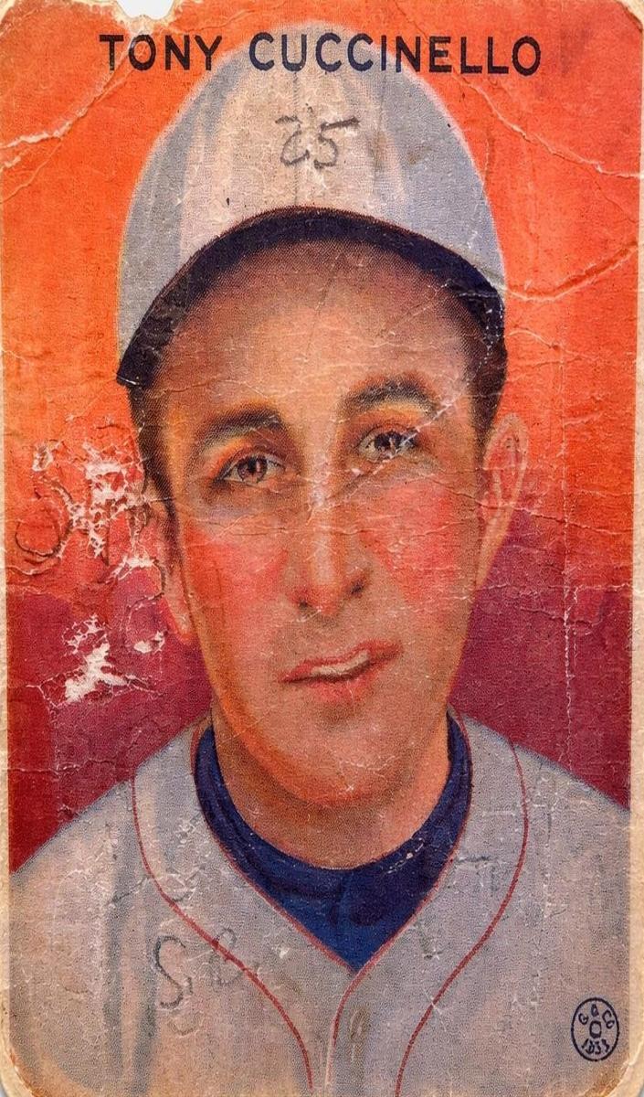 1933 R319 Goudey Baseball Tony Cuccinello #99 PSA 6