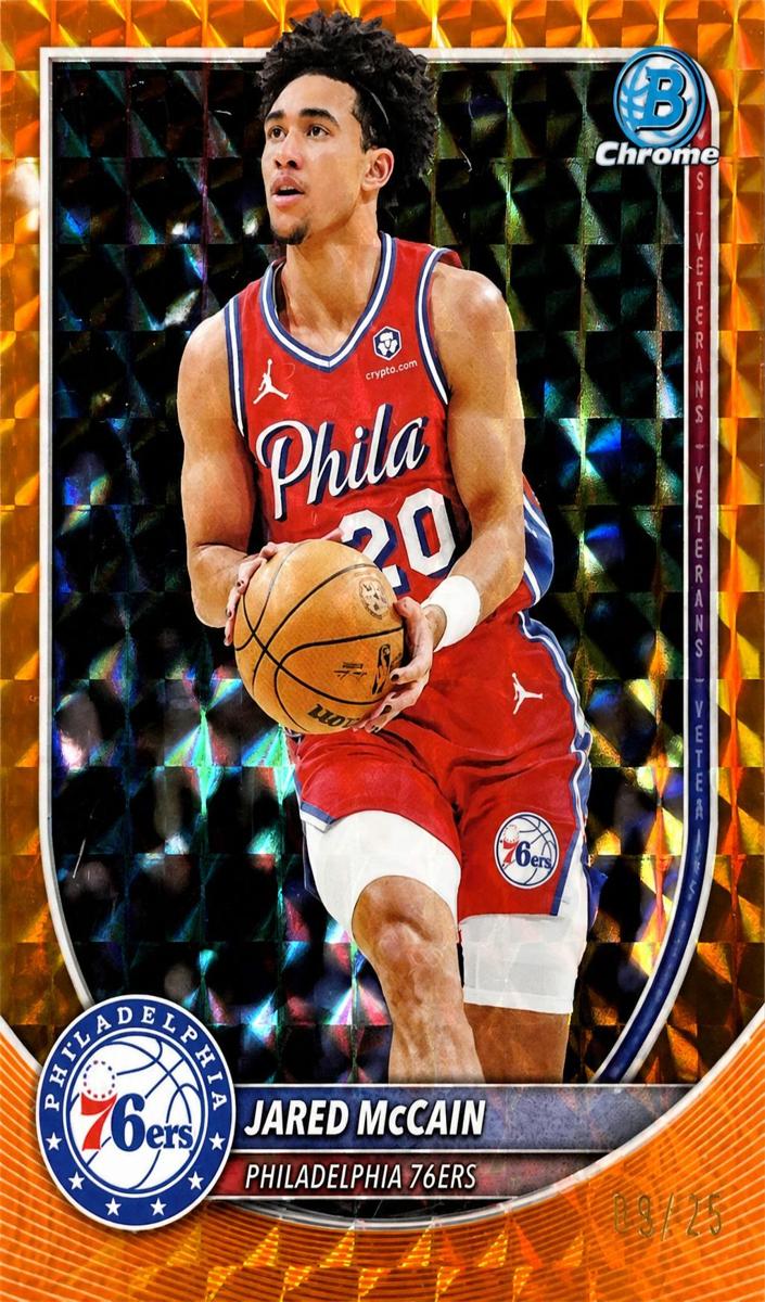 2025 Bowman Basketball Orange Geometric Refractor Jared McCain #BCV-65