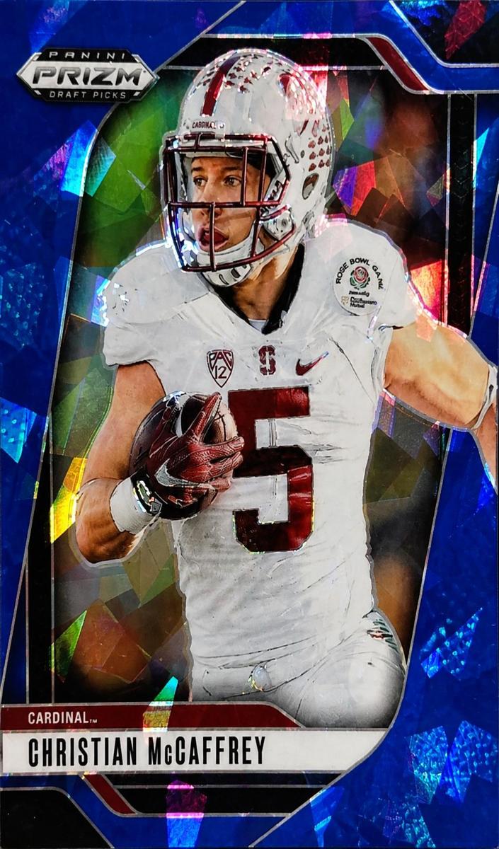 2025 Panini Prizm Draft Picks Football Blue Ice Christian McCaffrey #194