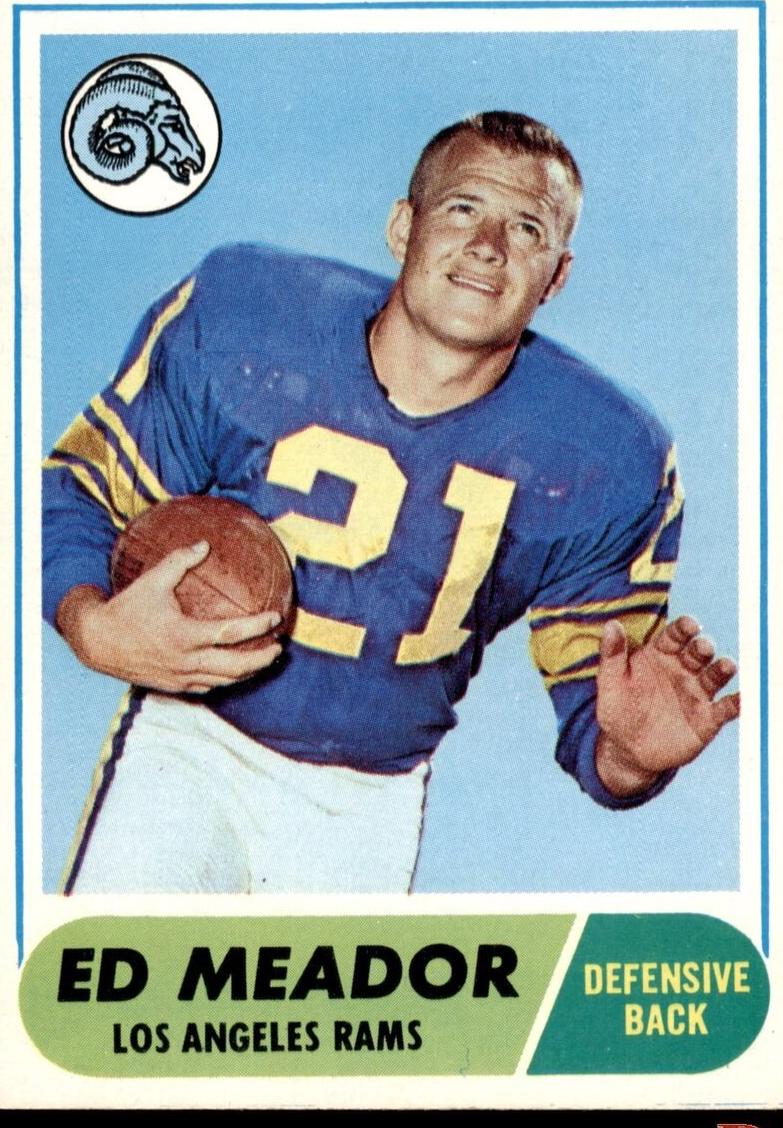1968 Topps Football Ed Meador #106 PSA 9