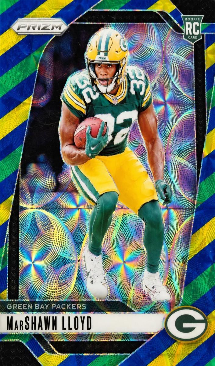 2024 Panini Prizm Football Choice Blue Yellow and Green MarShawn Lloyd #374