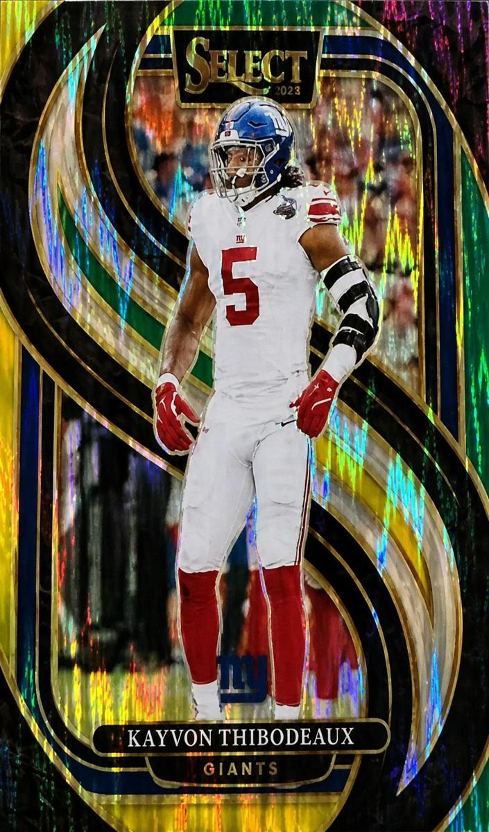 2024 Panini Select Football Green and Yellow Shock Kayvon Thibodeaux #175