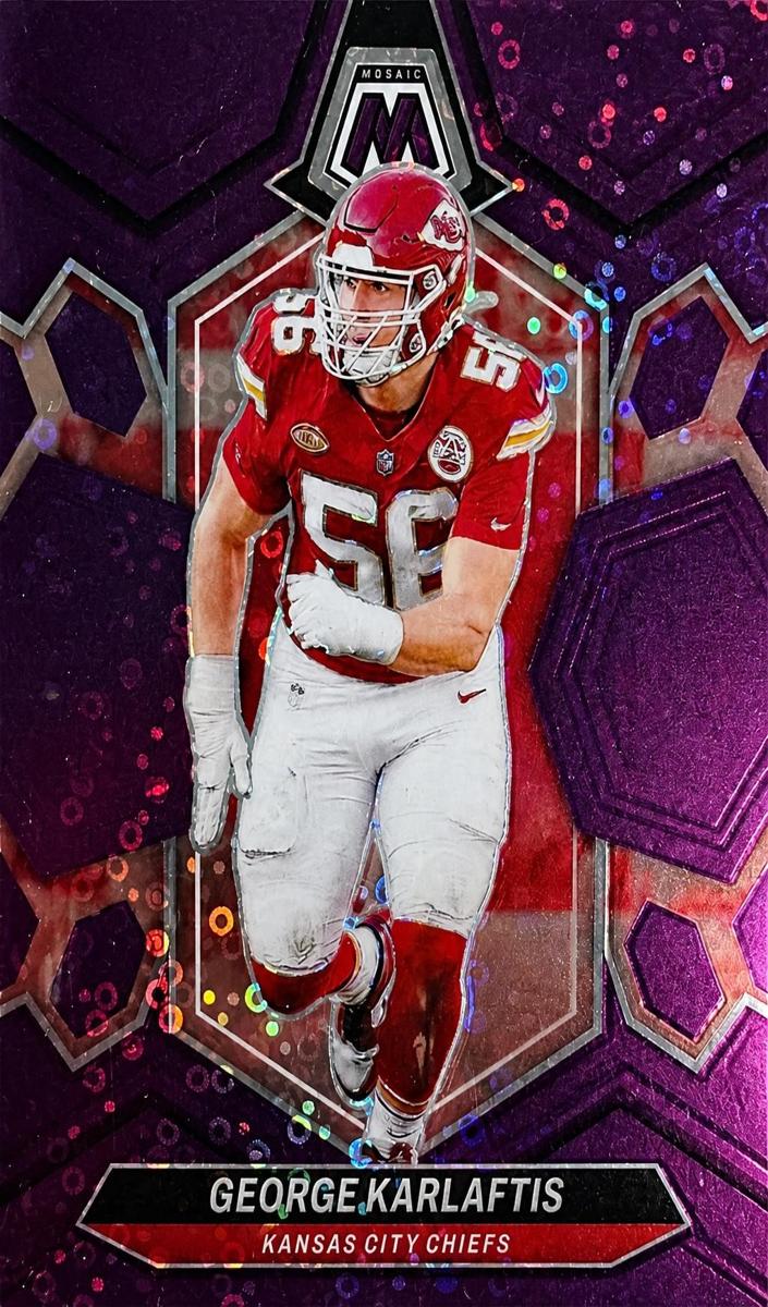 2024 Panini Mosaic Football No Huddle Purple George Karlaftis #111