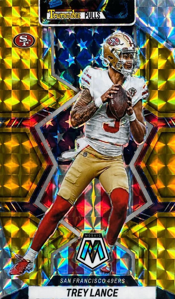 2022 Panini Mosaic Football Gold Trey Lance #269