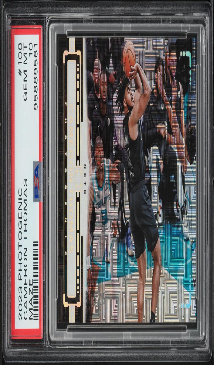 2023 Panini PhotoGenic Basketball Maze Cameron Thomas #108 PSA 9