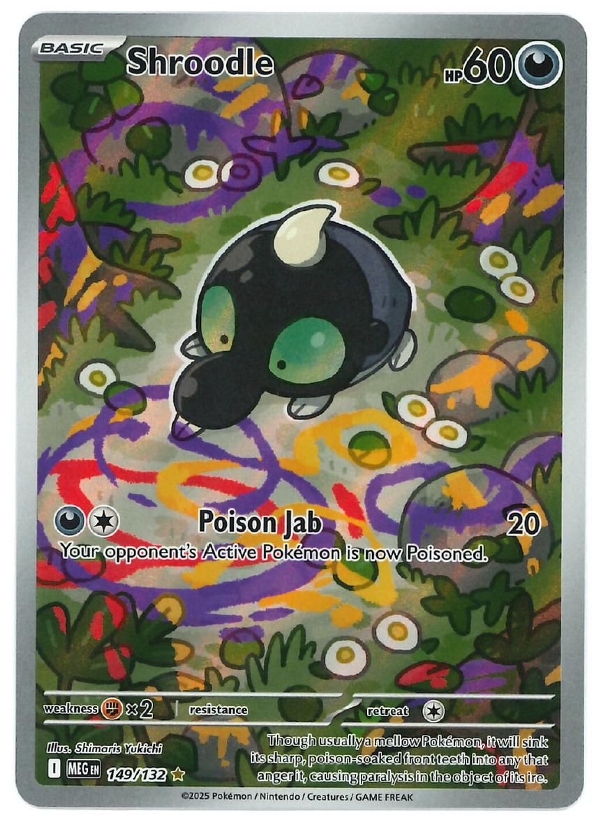 2025 Pokemon Mega Evolution Shroodle #149 RAW Ungraded