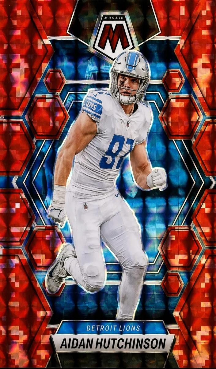 2023 Panini Mosaic Football Camo Red Aidan Hutchinson #189 PSA 10
