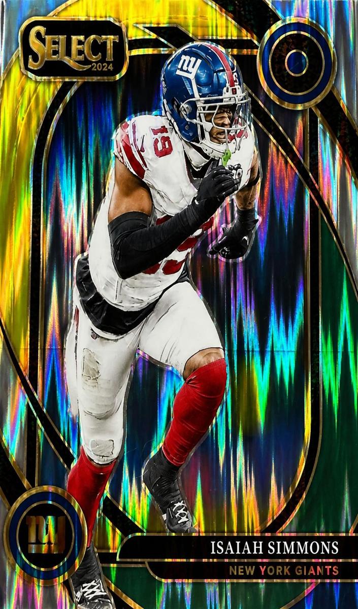 2024 Panini Select Football Green and Yellow Shock Isaiah Simmons #261