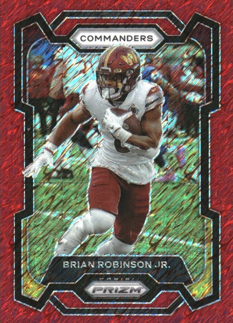 2023 Panini Prizm Football Red Shimmer Brian Robinson Jr. #292