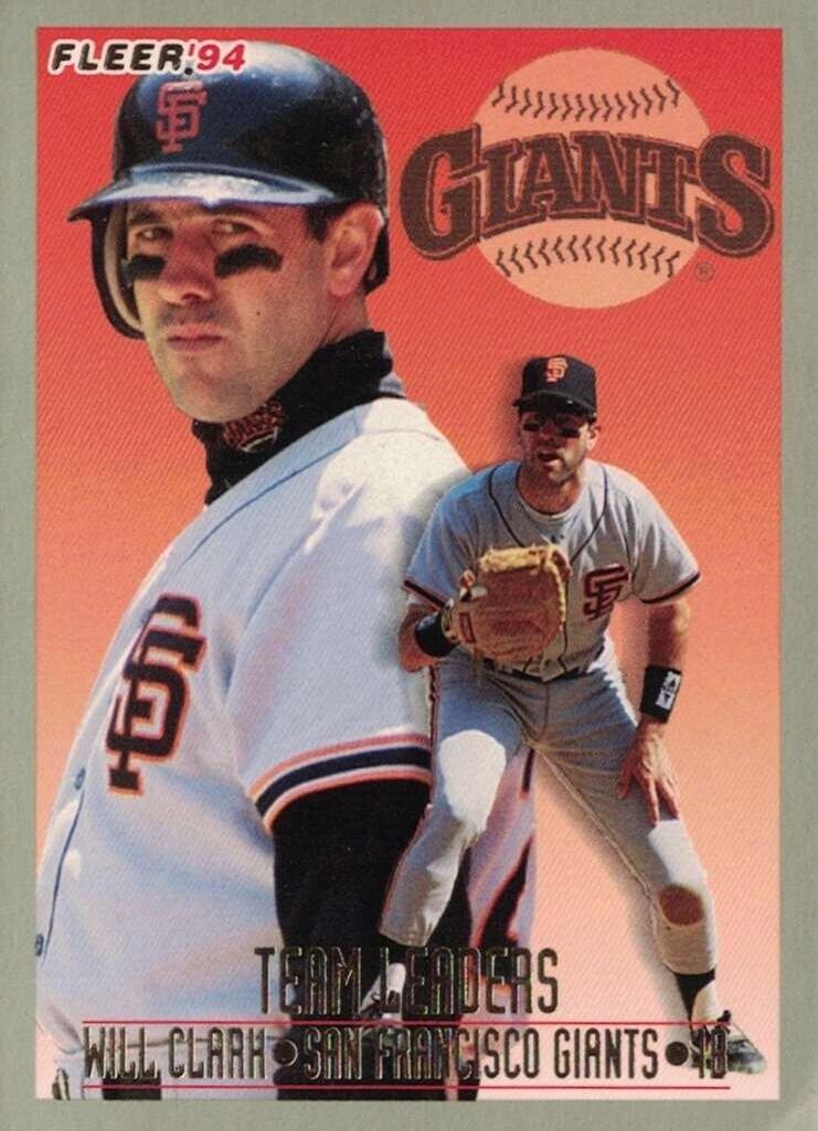 1994 Fleer Baseball Will Clark #28 PSA 10