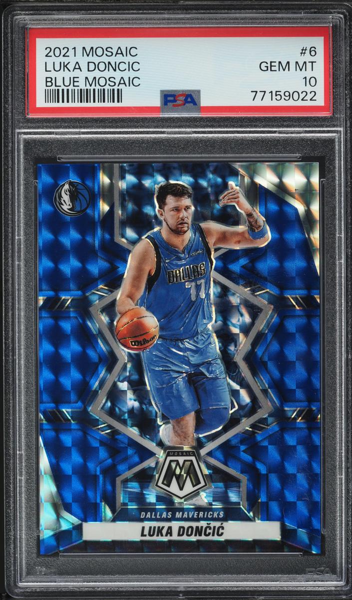 2021 Panini Mosaic Basketball Blue Luka Doncic #6 PSA 9