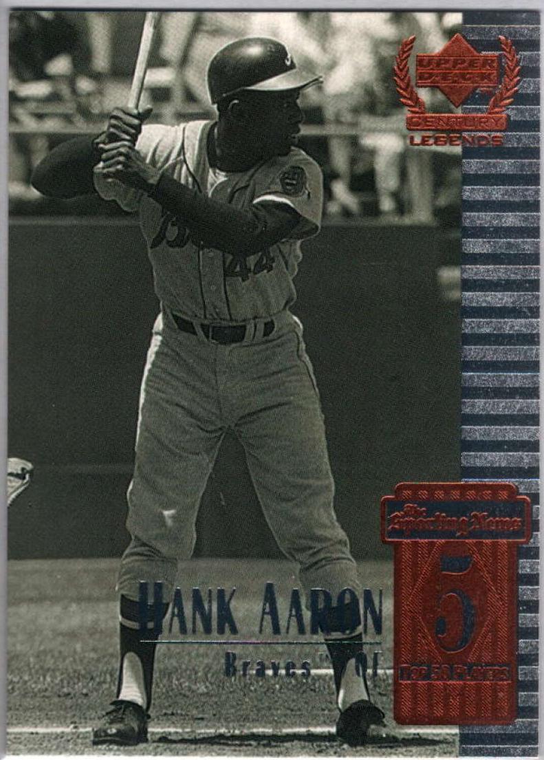 1999 Upper Deck Century Legends Baseball Hank Aaron #5 BGS 9