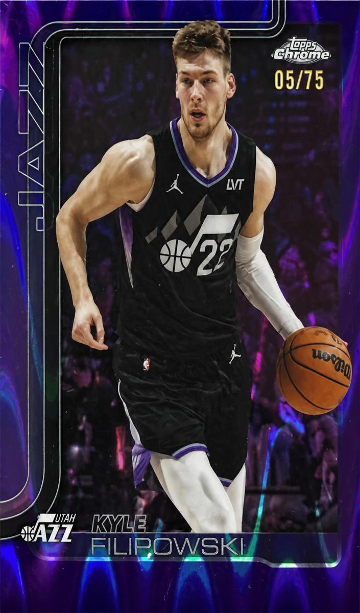 2025 Topps Chrome Basketball RayWave Purple Refractor Kyle Filipowski #213