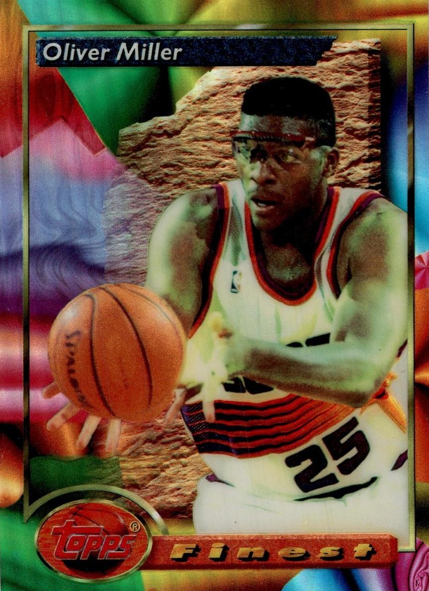 1993 Topps Finest Basketball Refractor Oliver Miller #85