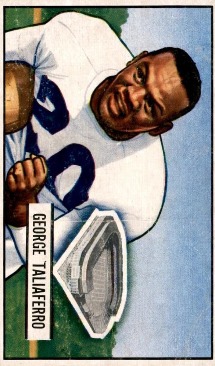 1951 Bowman Football George Taliaferro #8 PSA 8