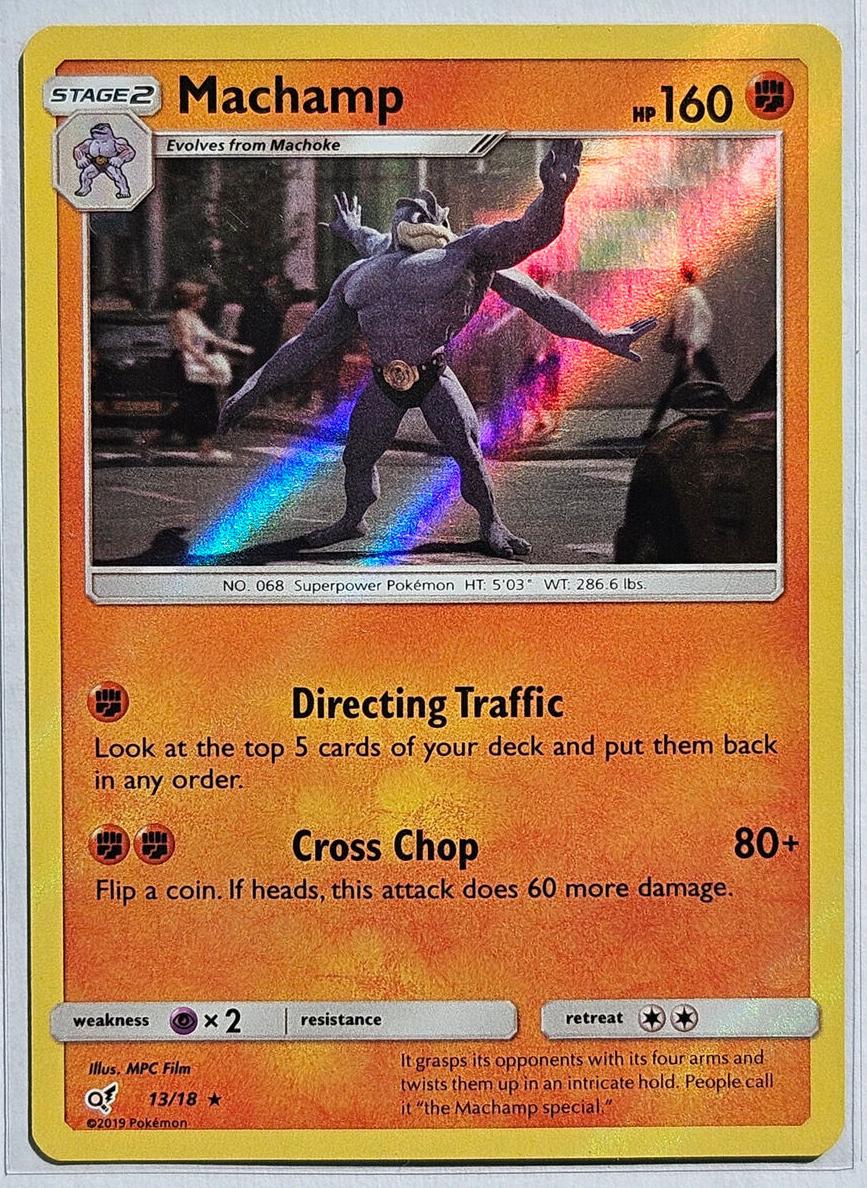 2019 Pokemon Sun & Moon Detective Pikachu Machamp #13 PSA 9