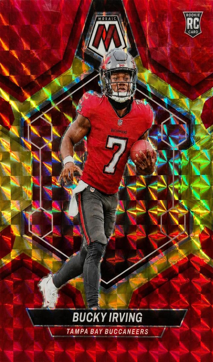 2024 Panini Mosaic Football Choice Fusion Red and Yellow Bucky Irving #385
