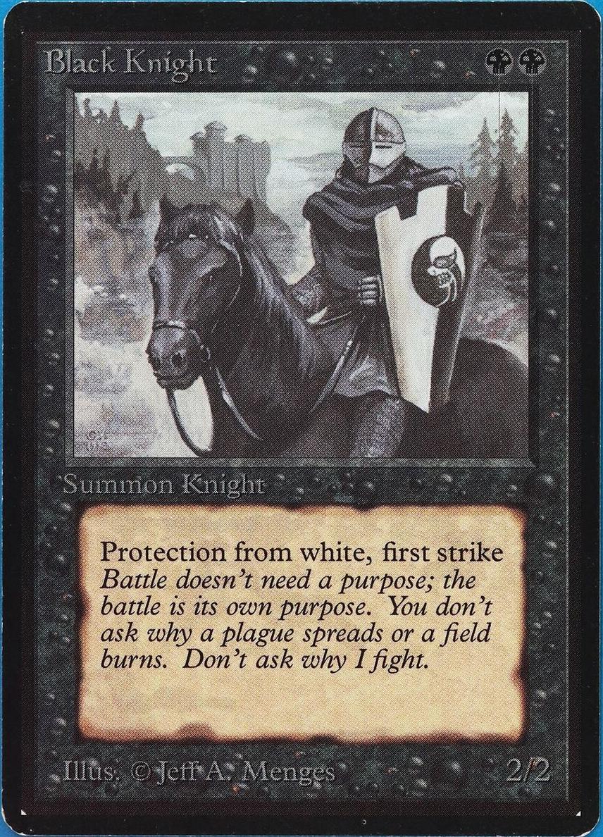 1993 Magic The Gathering Beta Black Knight #NNO CGC 9.5