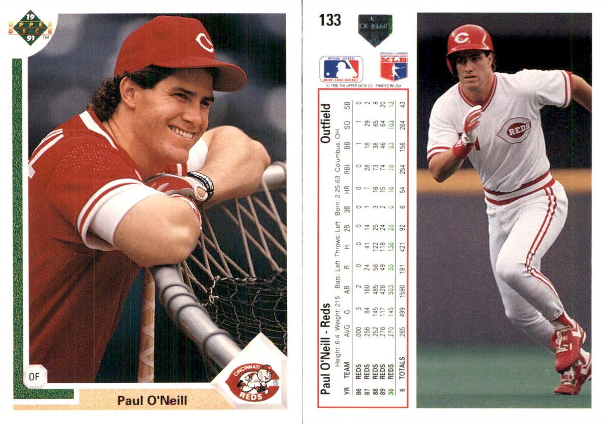 1991 Upper Deck Baseball Paul O'Neill #133