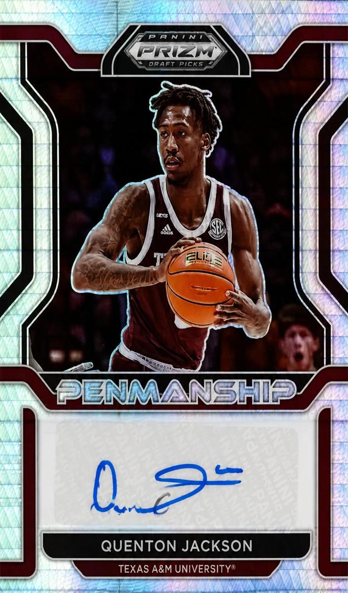 2022 Panini Prizm Draft Picks Basketball Hyper Quenton Jackson #CP-QJA