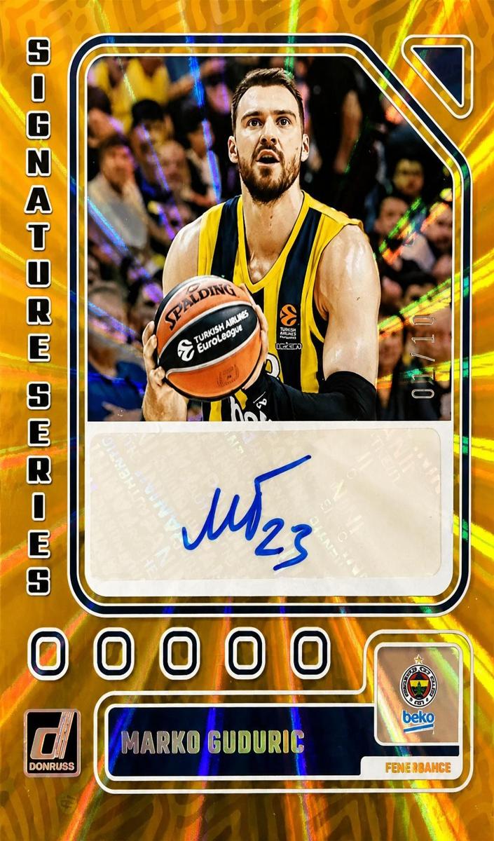 2023 Donruss Turkish Airlines EuroLeague Basketball Gold Laser Marko Guduric #SS-GUC