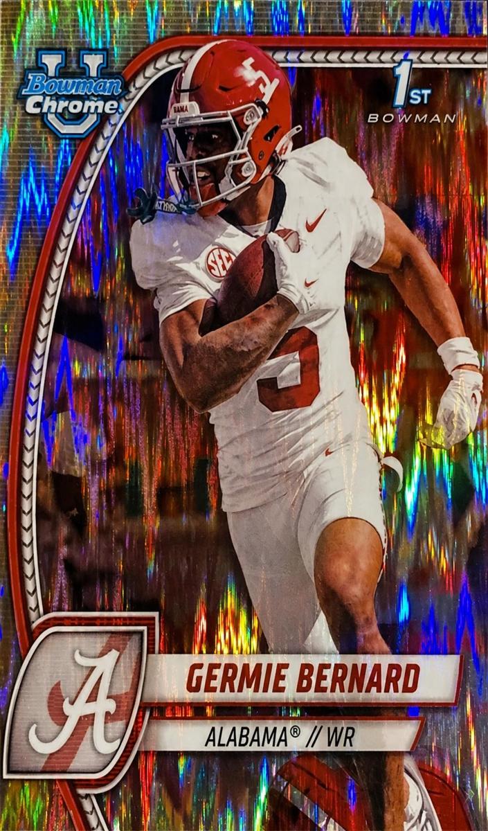 2024 Bowman Chrome University Football Stealth Refractor Germie Bernard #156