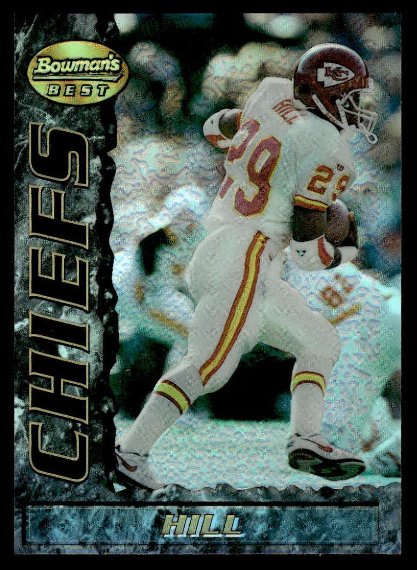 1995 Bowman's Best Football Refractor Greg Hill #48