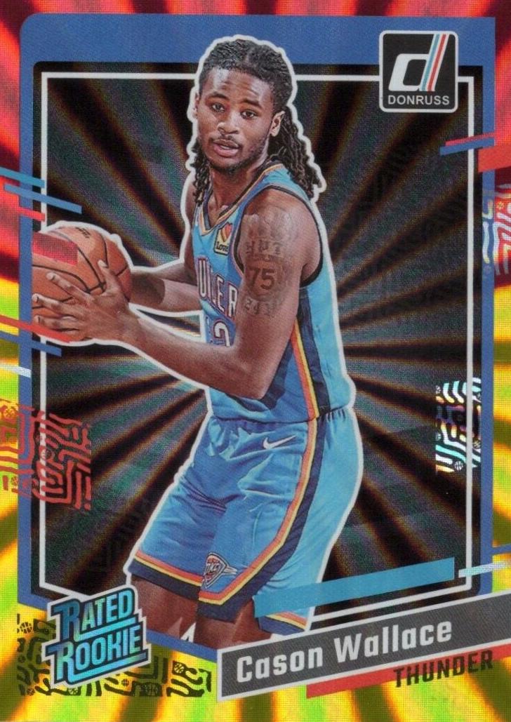 2023 Panini Donruss Basketball Holo Red and Gold Laser Cason Wallace #231