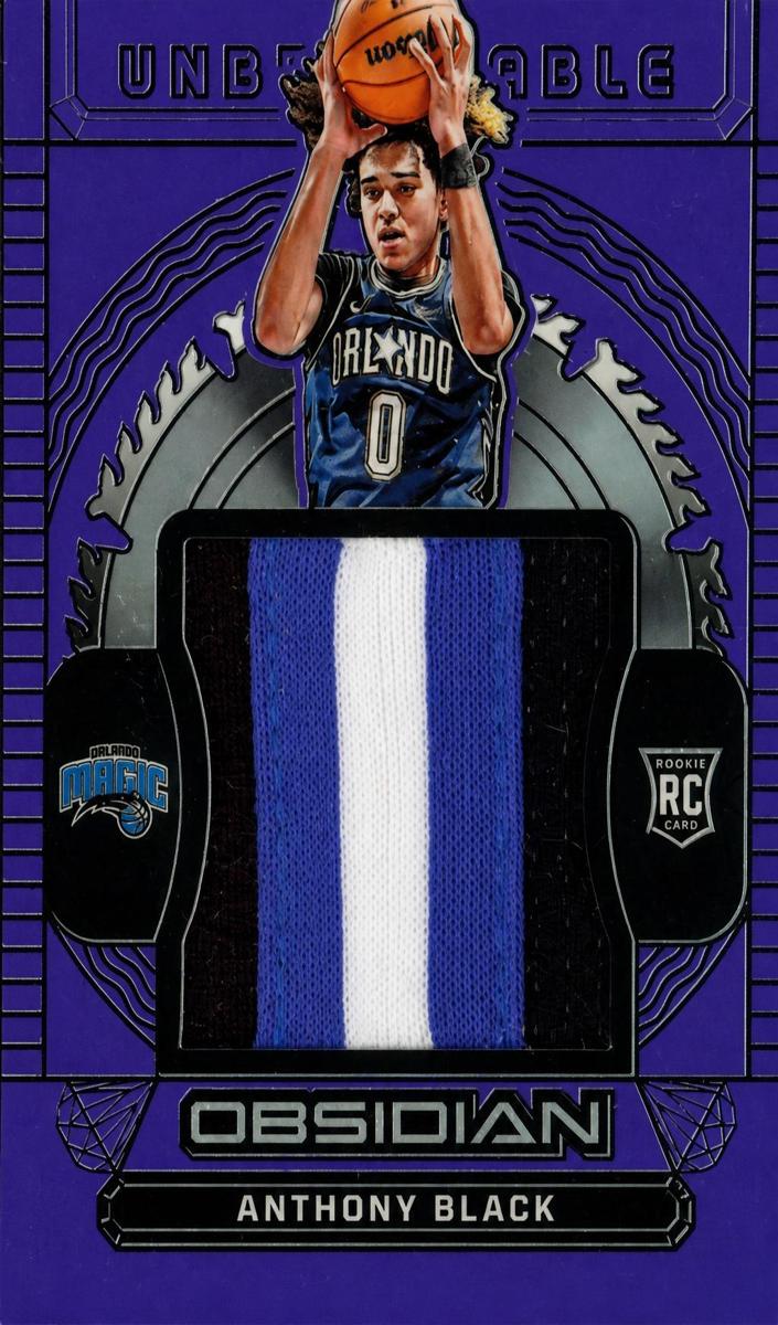 2023 Panini Obsidian Basketball Purple Flood Anthony Black #UM-ABL