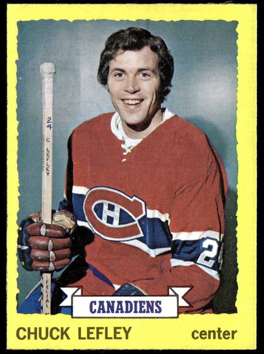 1973 Topps Hockey Chuck Lefley #154 PSA 8