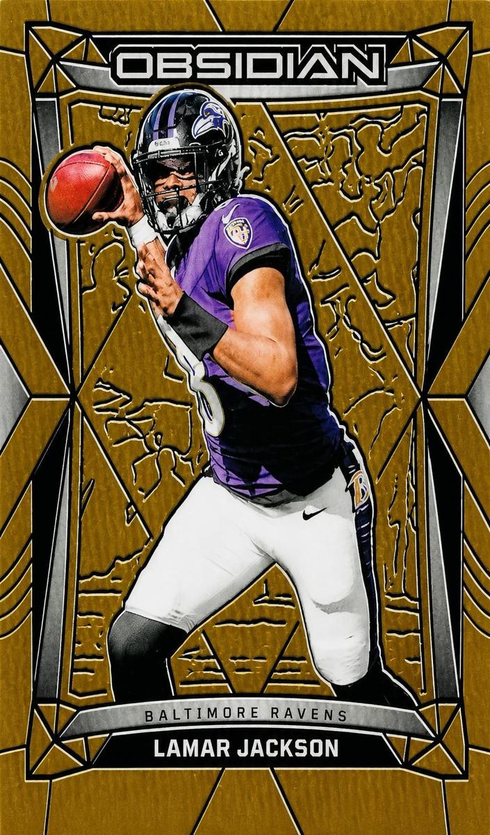 2024 Panini Obsidian Football Gold Lamar Jackson #13