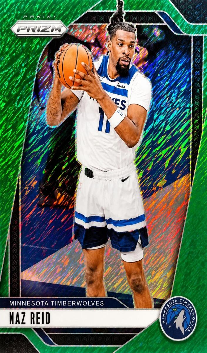 2024 Panini Prizm Basketball Green Shimmer FOTL Naz Reid #176