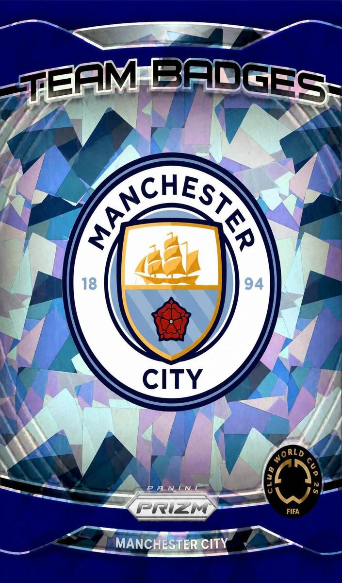 2025 Panini Prizm FIFA Club World Cup Soccer Blue Ice Manchester City #13