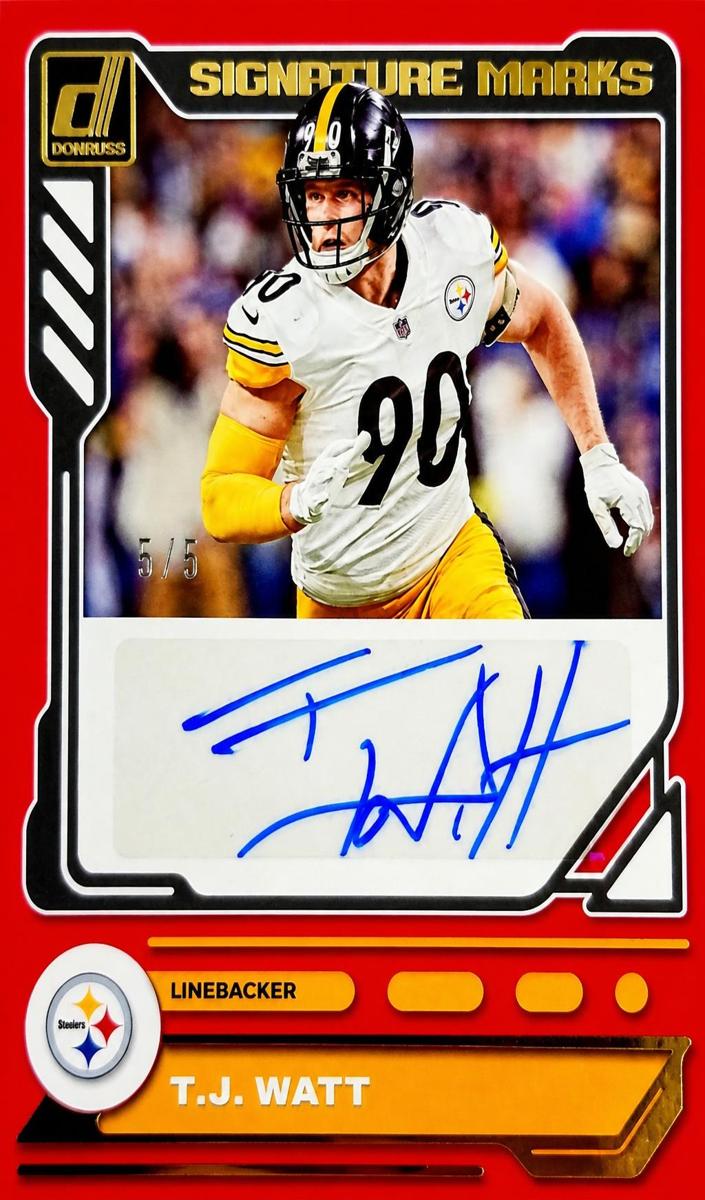 2023 Panini Donruss Football Red T.J. Watt #SM-TJW