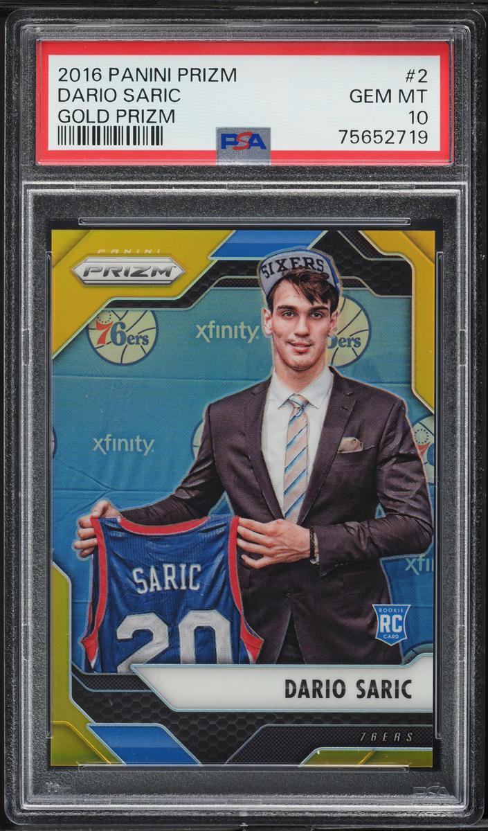 2016 Panini Prizm Basketball Gold Dario Saric #2 BGS 9.5
