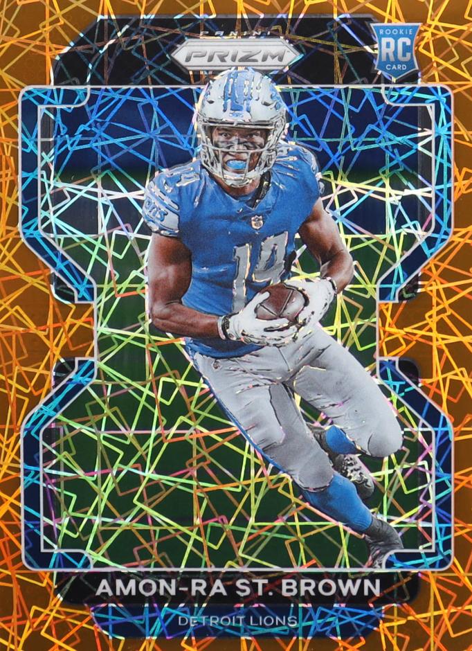2021 Panini Prizm Football Lazer Amon-Ra St. Brown #358 PSA 10