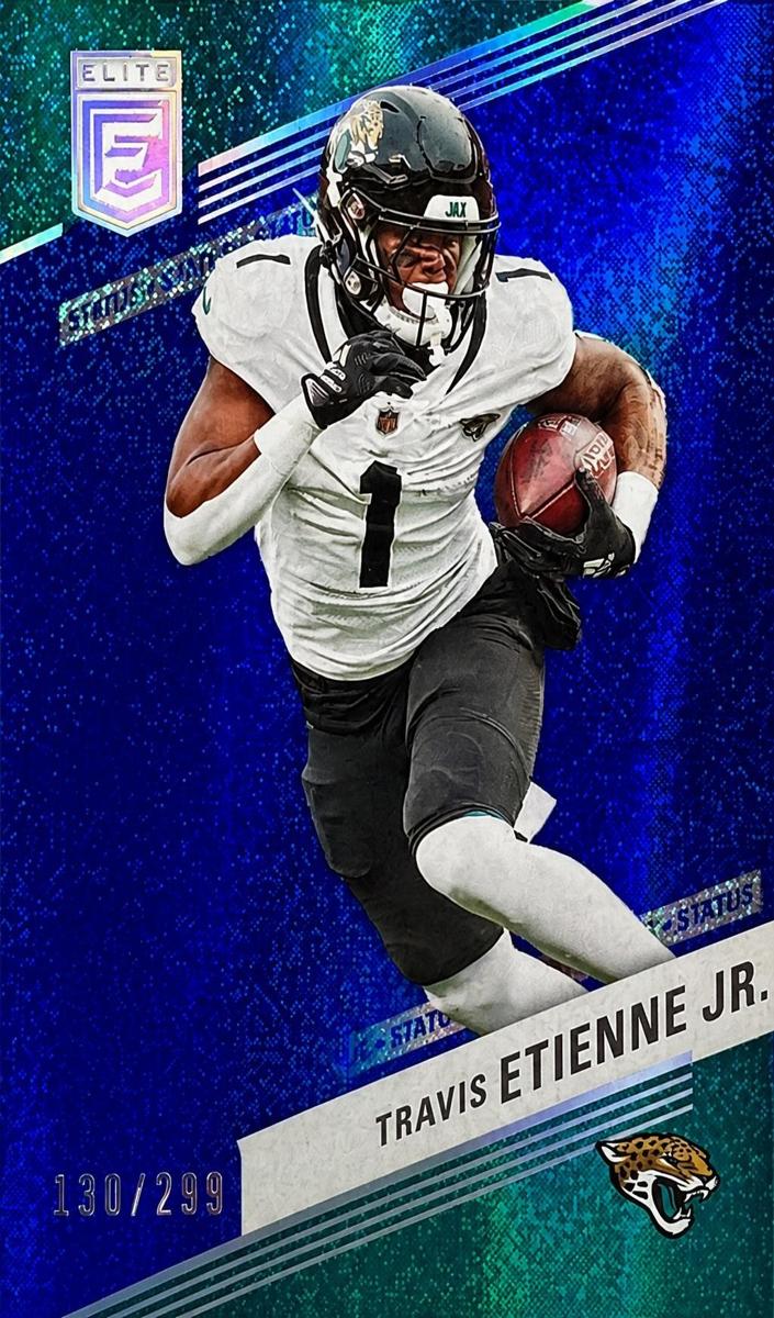 2023 Donruss Elite Football Status Sparkle Travis Etienne Jr. #95