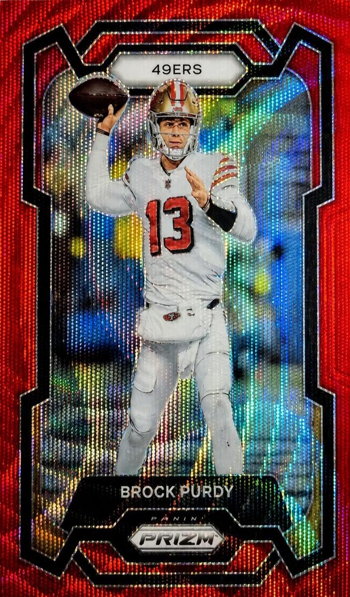 2023 Panini Prizm Football Red Wave Brock Purdy #266 PSA 10