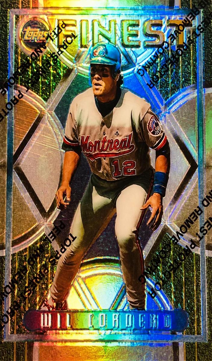 1995 Topps Finest Baseball Refractor Wil Cordero #40 PSA 9