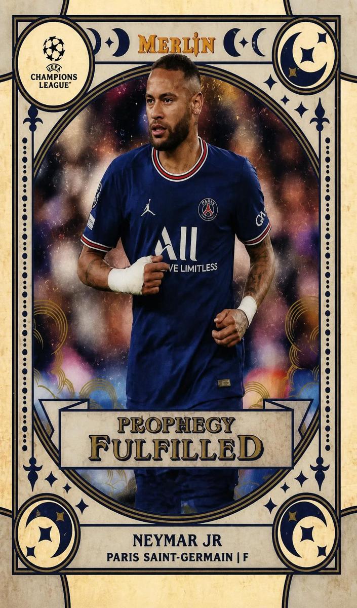 2021 Topps Merlin Chrome UEFA Champions League Soccer Neymar Jr #PF-9