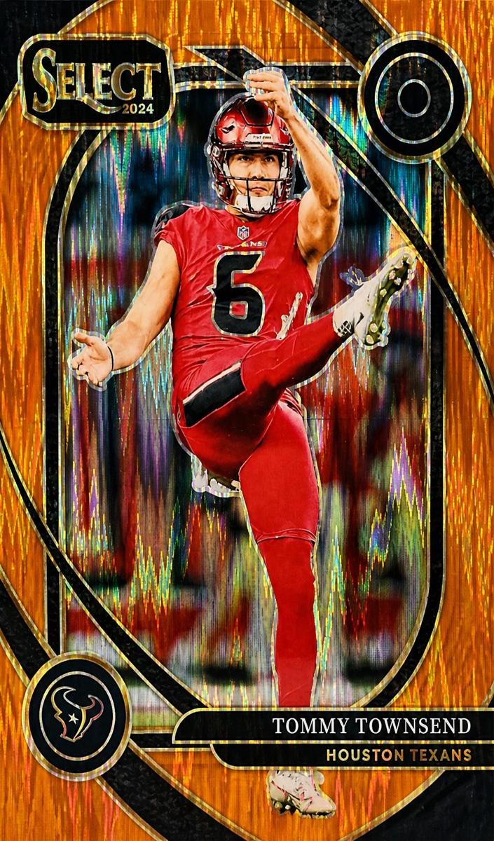 2024 Panini Select Football Orange Prizm Shock Tommy Townsend #296