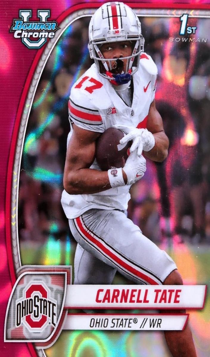 2024 Bowman Chrome University Football Pink Lava Carnell Tate #39