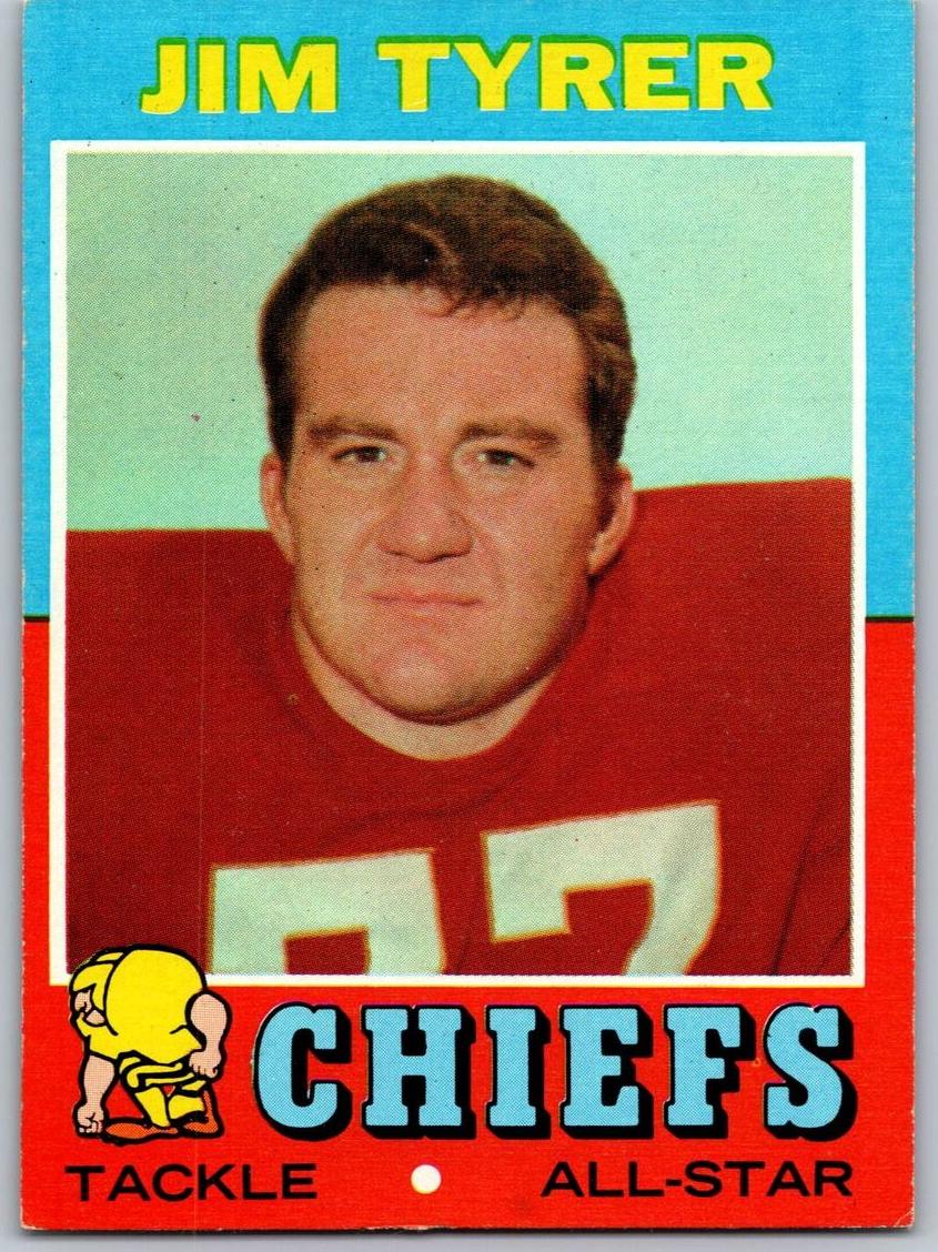 1971 Topps Football Jim Tyrer #206 PSA 7.5